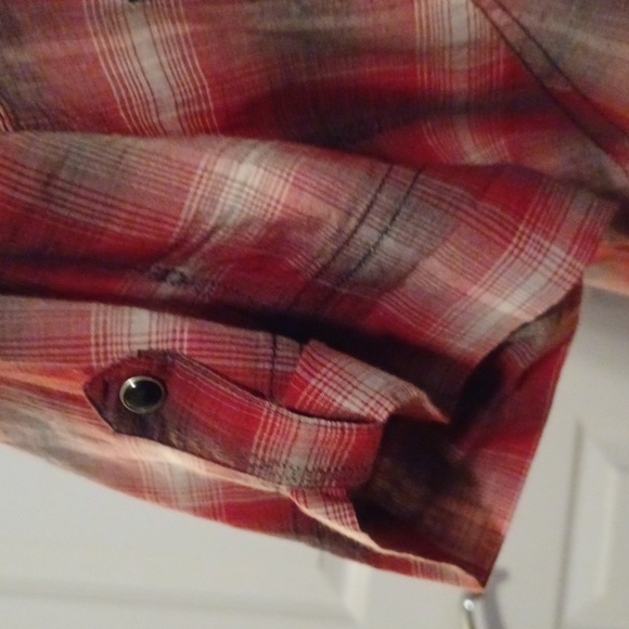 💙💫Red Plaid Button-Up Dress - Picture 8 of 10